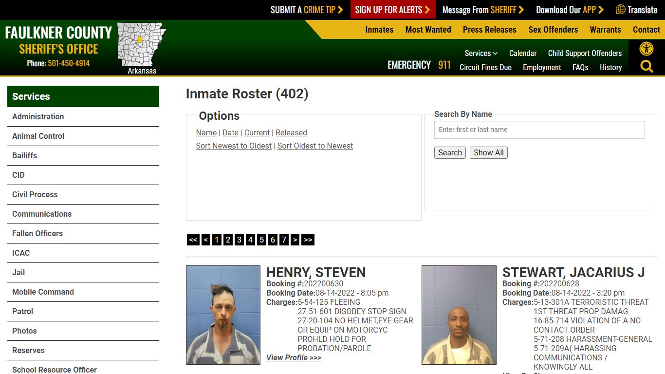 Inmate Roster - Current Inmates Booking Date ... - Arkansas